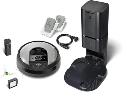 Robot aspirador Wi-Fi iRobot Roomba i7556 - Vaciado automático - Mapea y se adapta a tu hogar - Reconoce objetos - Sugerencias personalizadas